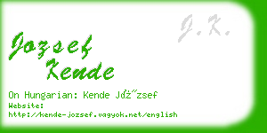 jozsef kende business card
